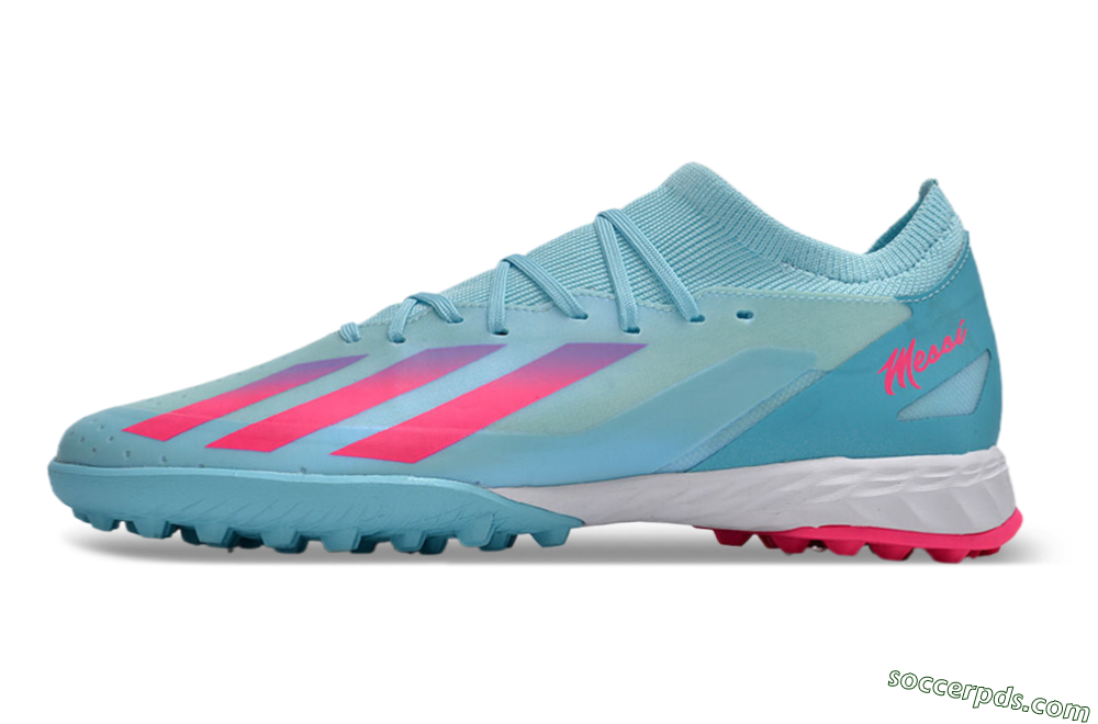 Adidas X Crazyfast.3 TF Low-Tops Football Shoes - Flash Aqua/Lucid Pink/Lucid Cyan 2