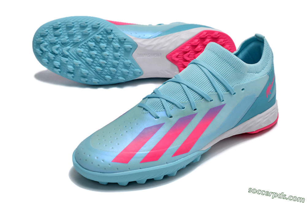 Adidas X Crazyfast.3 TF Low-Tops Football Shoes - Flash Aqua/Lucid Pink/Lucid Cyan 3