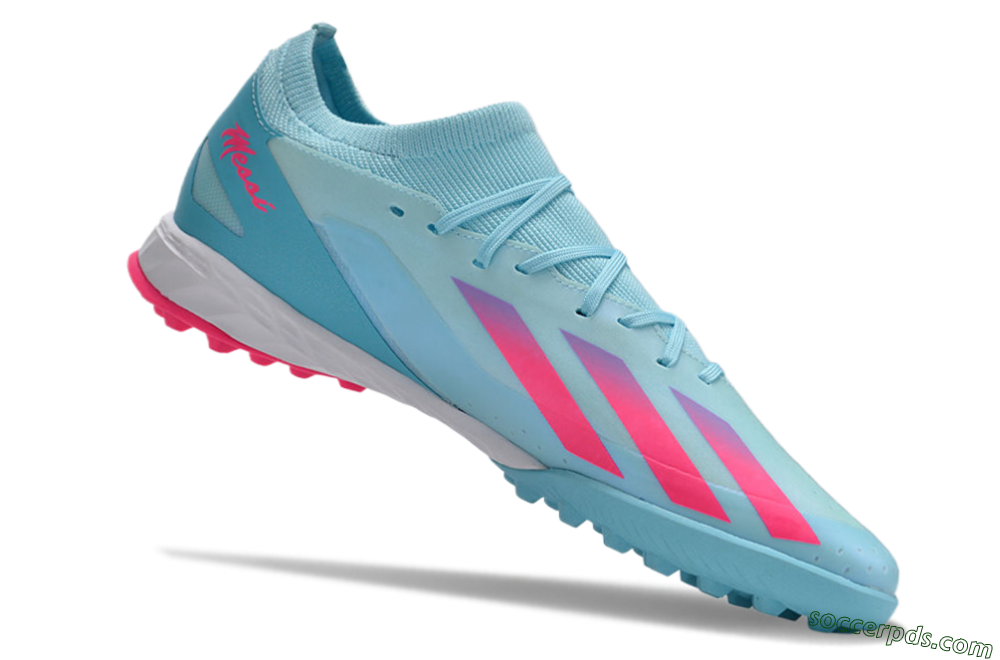 Adidas X Crazyfast.3 TF Low-Tops Football Shoes - Flash Aqua/Lucid Pink/Lucid Cyan 4
