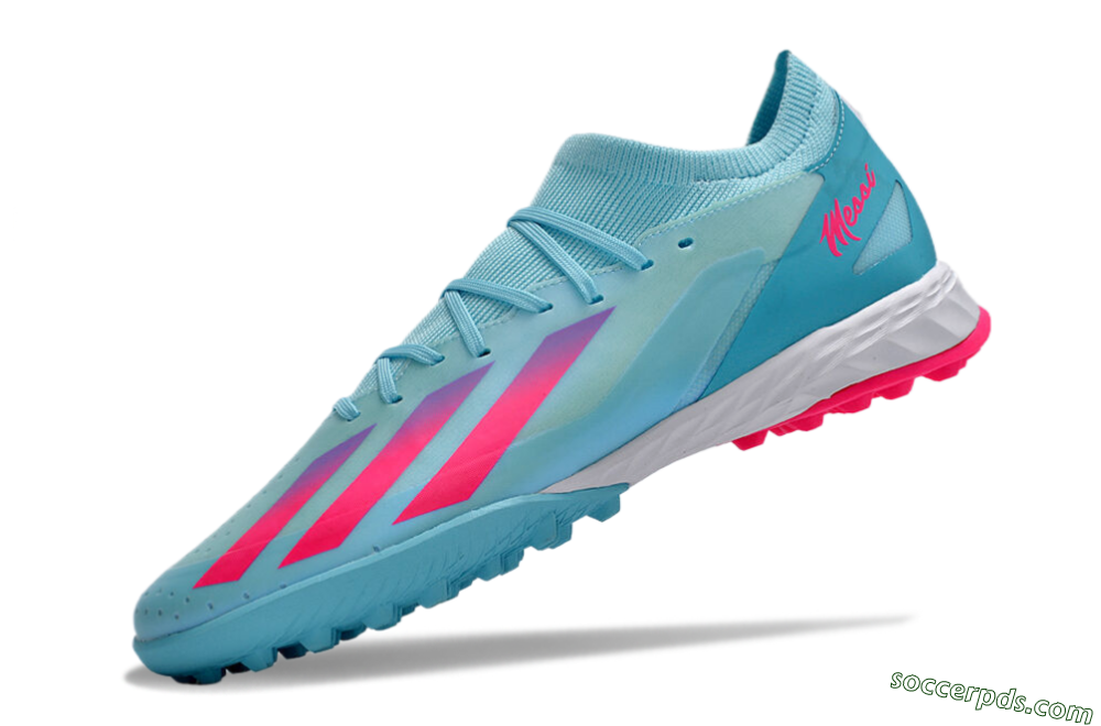 Adidas X Crazyfast.3 TF Low-Tops Football Shoes - Flash Aqua/Lucid Pink/Lucid Cyan 5