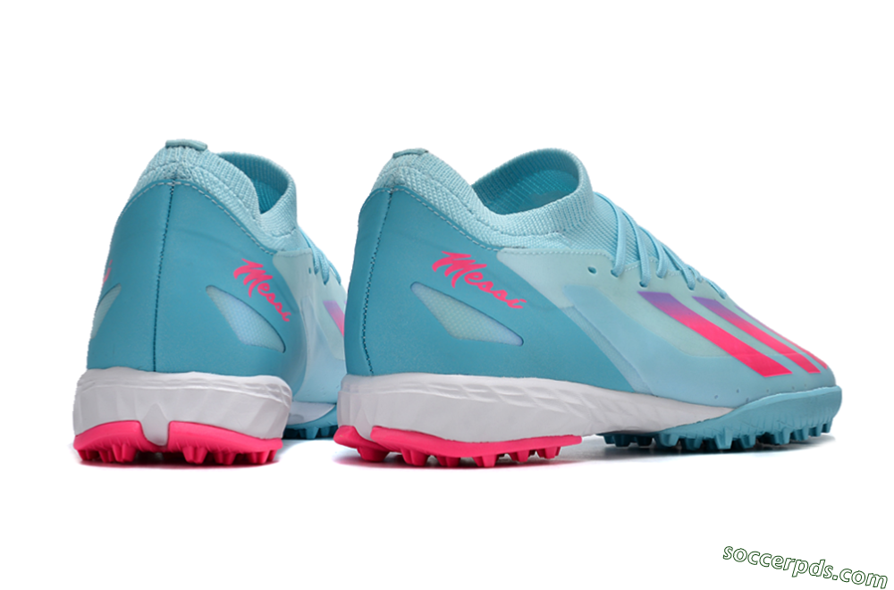 Adidas X Crazyfast.3 TF Low-Tops Football Shoes - Flash Aqua/Lucid Pink/Lucid Cyan 6