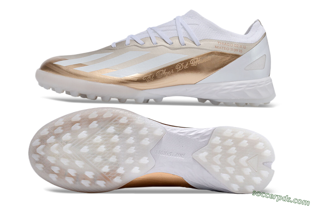 Adidas X Crazyfast.1 TF Low-Tops Football Shoes - Gold/White 0