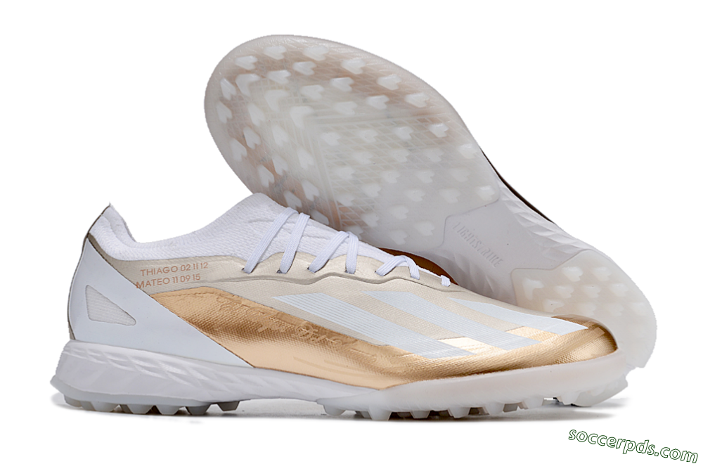 Adidas X Crazyfast.1 TF Low-Tops Football Shoes - Gold/White 1