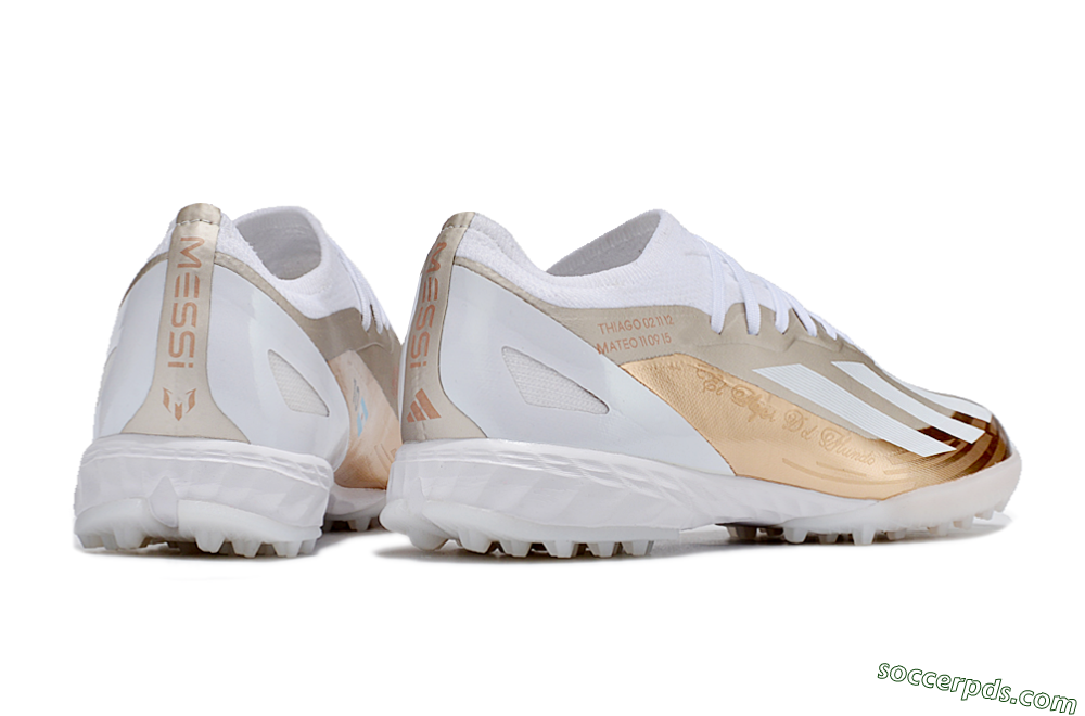 Adidas X Crazyfast.1 TF Low-Tops Football Shoes - Gold/White 6