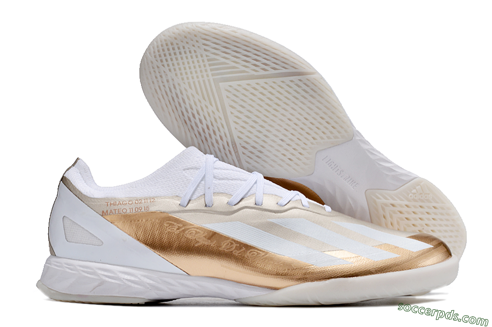 Adidas X Crazyfast.1 IC Low-Tops Football Shoes - Gold/White 1