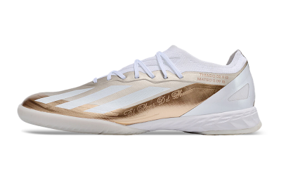 Adidas X Crazyfast.1 IC Low-Tops Football Shoes - Gold/White