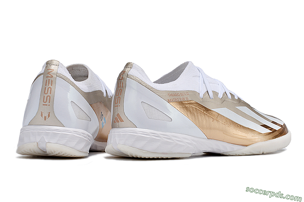 Adidas X Crazyfast.1 IC Low-Tops Football Shoes - Gold/White 6