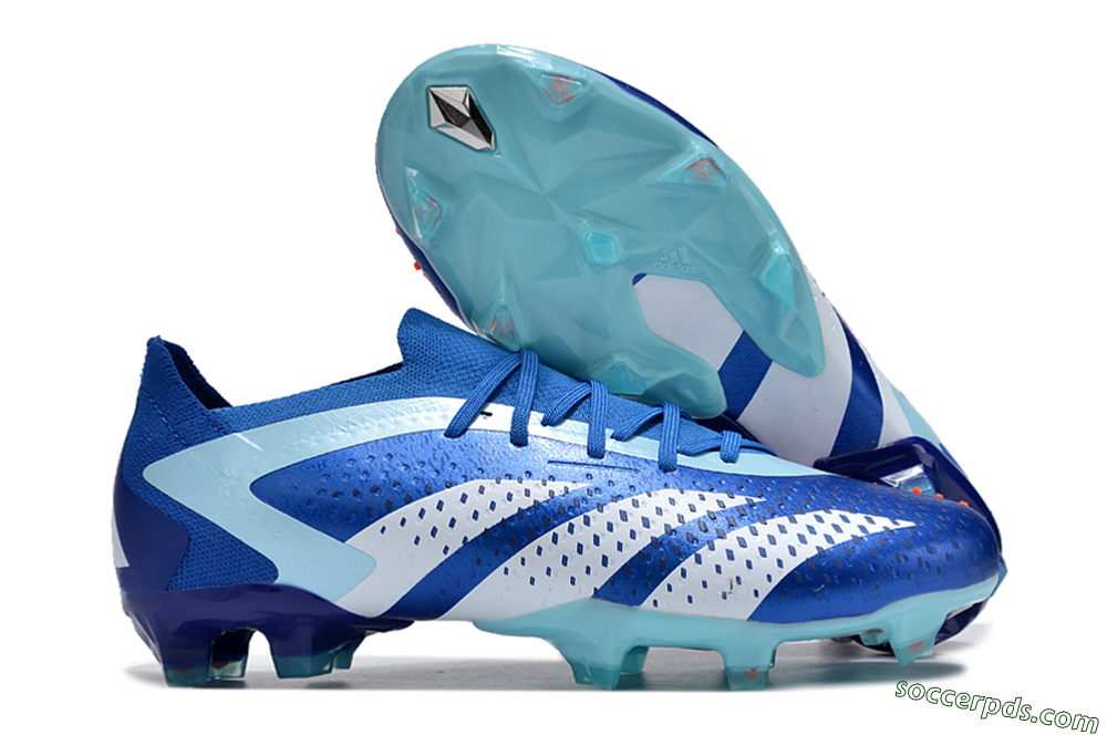 Adidas Predator Accuracy Paul Pogba.1 FG Low-Tops Football Boots - Blue/White/Jade 1