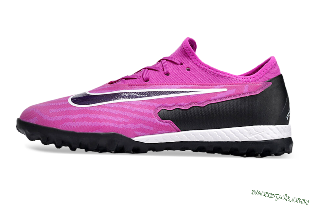 Nike React Phantom GX Pro TF Low-Tops Football Shoes - Pink/Purple/Black 2