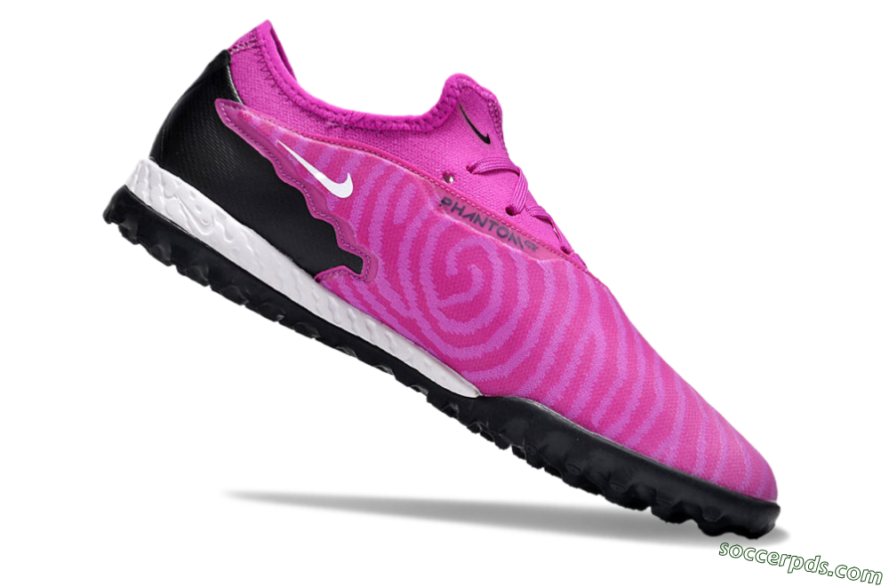 Nike React Phantom GX Pro TF Low-Tops Football Shoes - Pink/Purple/Black 4