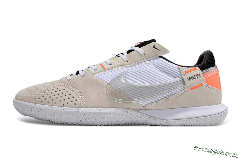 Nike Street Gato IC Low-Tops Football Shoes - Brown/White/Orange 2