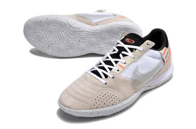 Nike Street Gato IC Low-Tops Football Shoes - Brown/White/Orange