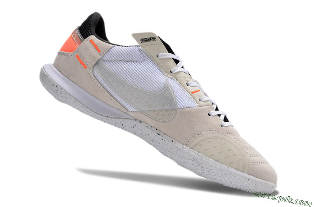 Nike Street Gato IC Low-Tops Football Shoes - Brown/White/Orange 4