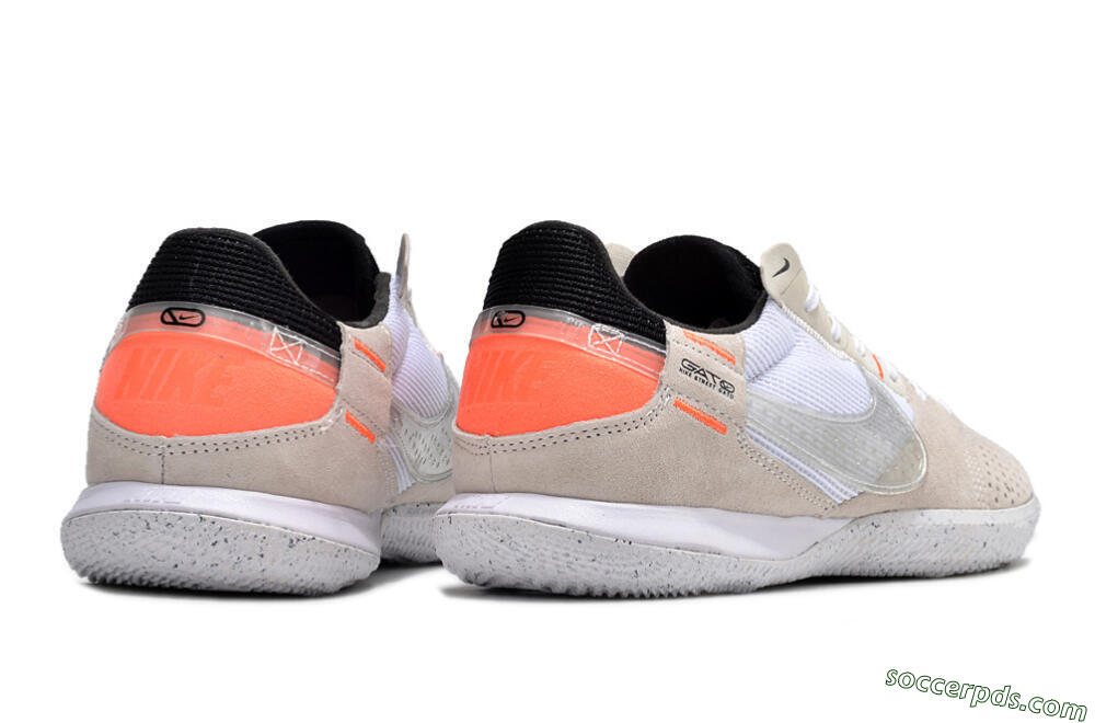 Nike Street Gato IC Low-Tops Football Shoes - Brown/White/Orange 6