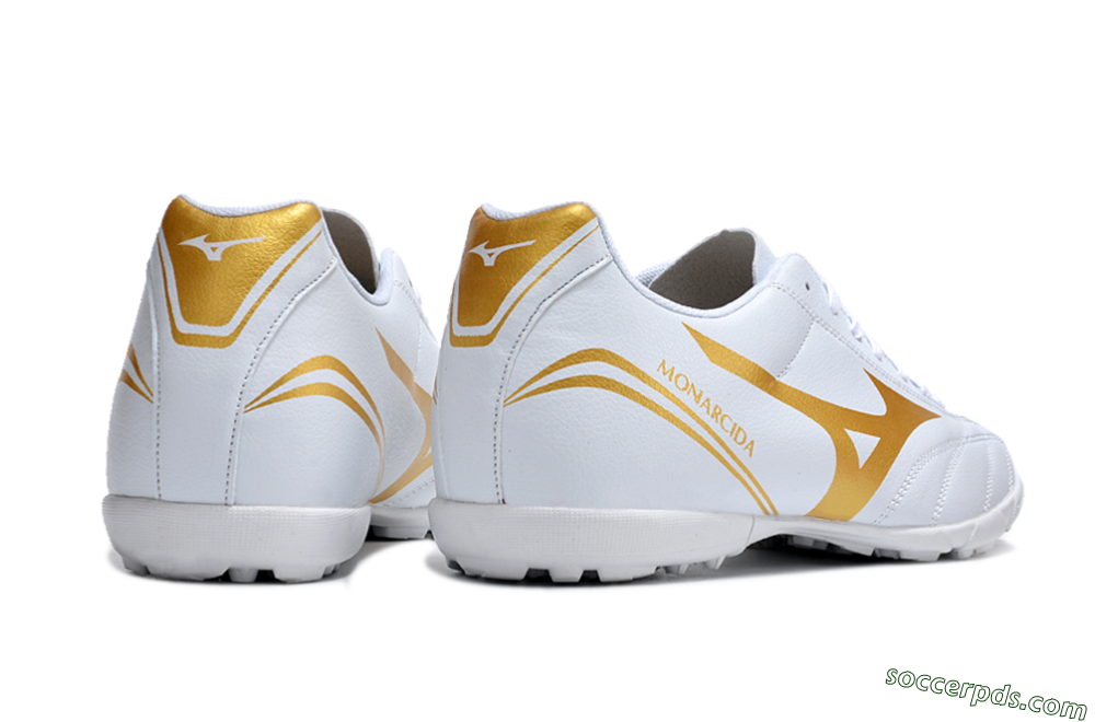 Mizuno Monarcida Neo Ckassic TF Low-Tops Football Shoes - White/Gold 4