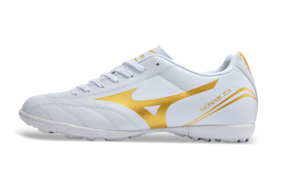 Mizuno Monarcida Neo Ckassic TF Low-Tops Football Shoes - White/Gold