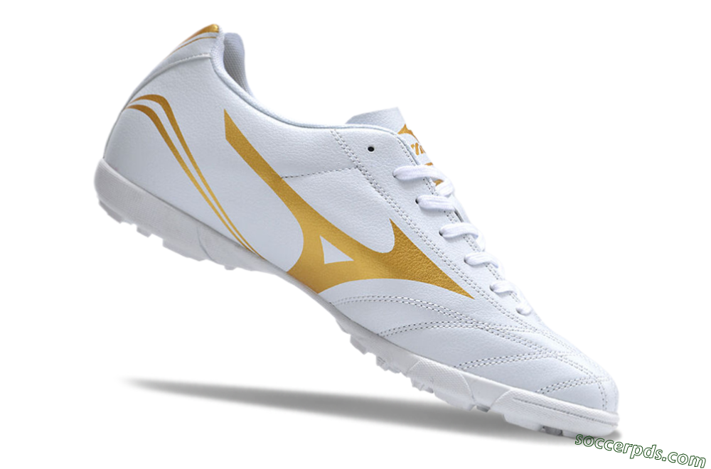 Mizuno Monarcida Neo Ckassic TF Low-Tops Football Shoes - White/Gold 5