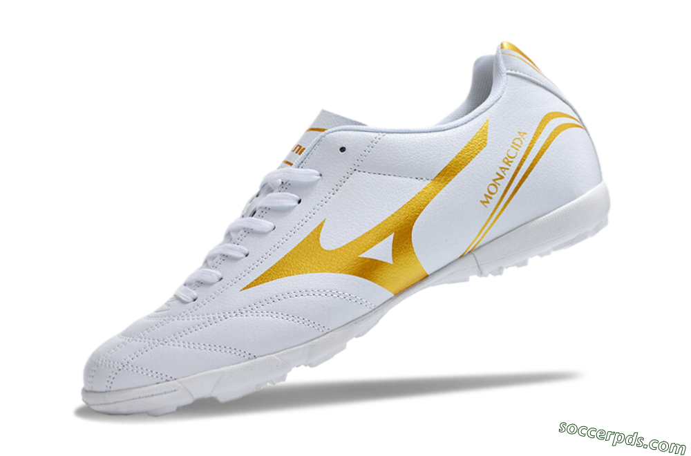 Mizuno Monarcida Neo Ckassic TF Low-Tops Football Shoes - White/Gold 6