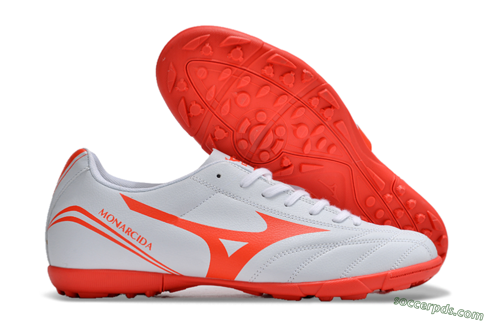 Mizuno Monarcida Neo Ckassic TF Low-Tops Football Shoes - White/Red 1