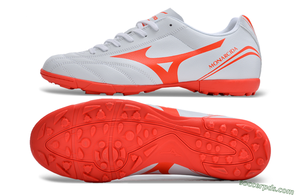 Mizuno Monarcida Neo Ckassic TF Low-Tops Football Shoes - White/Red 0