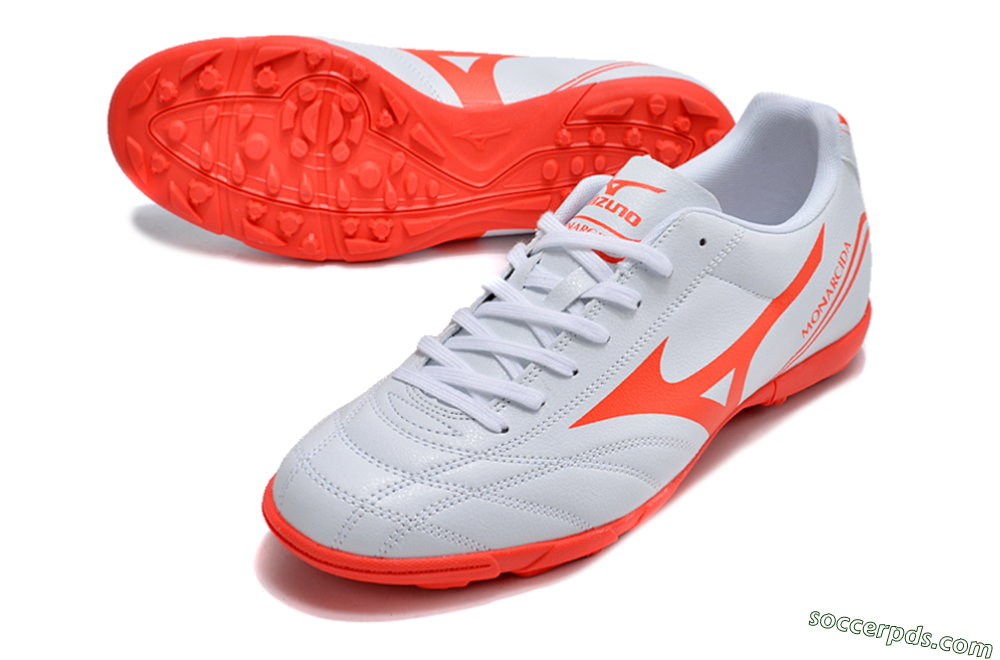 Mizuno Monarcida Neo Ckassic TF Low-Tops Football Shoes - White/Red 3