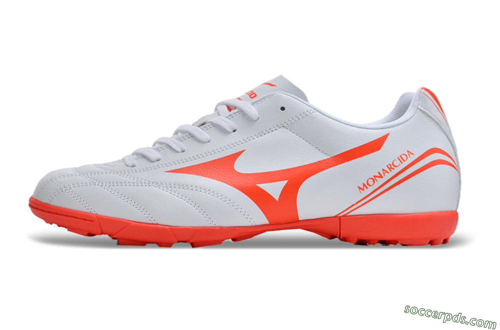 Mizuno Monarcida Neo Ckassic TF Low-Tops Football Shoes - White/Red 2