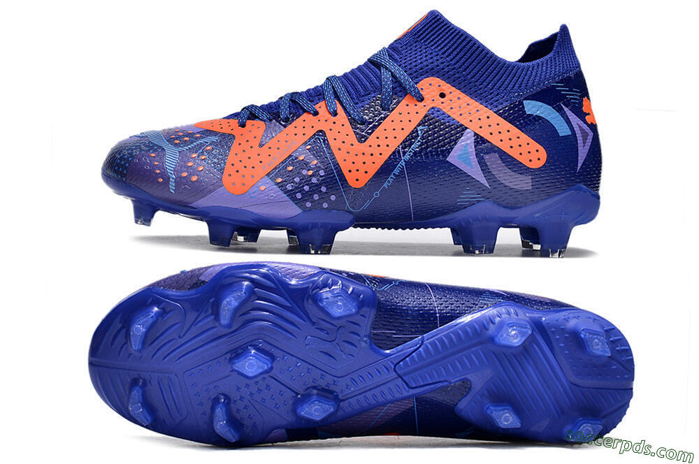 Puma Future Ultimate FG Low-Tops Football Boots - Blue/Orange 0