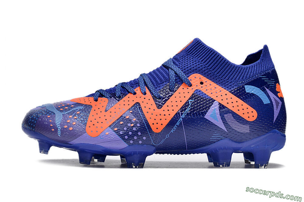 Puma Future Ultimate FG Low-Tops Football Boots - Blue/Orange 2