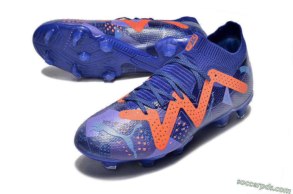Puma Future Ultimate FG Low-Tops Football Boots - Blue/Orange 3