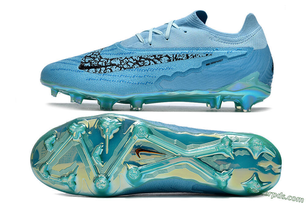 Nike Phantom GX Elite FG Low-Tops Football Boots - Blue/Black/Gold 0
