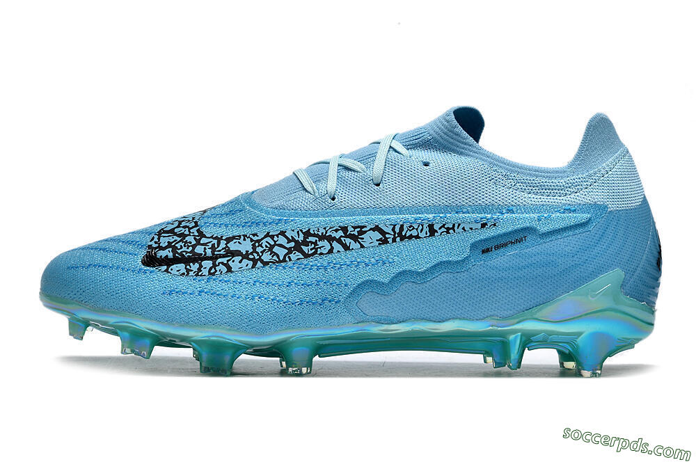 Nike Phantom GX Elite FG Low-Tops Football Boots - Blue/Black/Gold 2