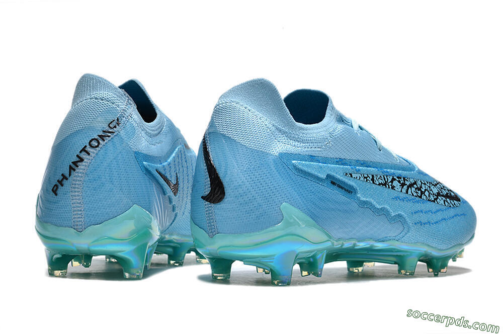 Nike Phantom GX Elite FG Low-Tops Football Boots - Blue/Black/Gold 6