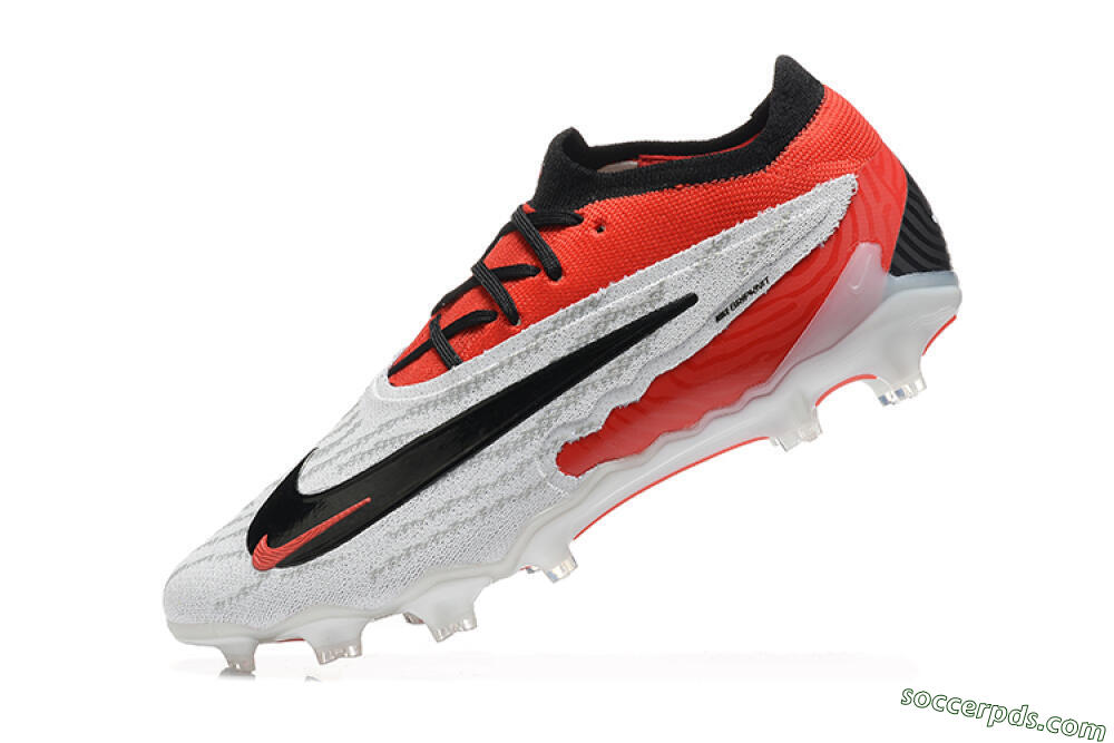 Nike Phantom GX Elite FG Low-Tops Football Boots - White/Red/Black 7