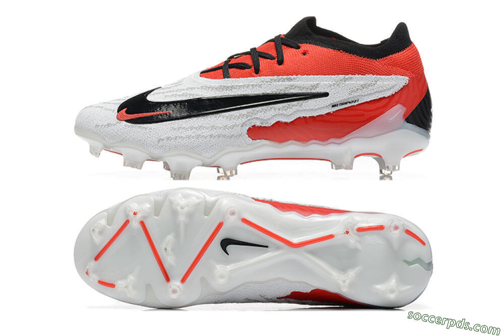 Nike Phantom GX Elite FG Low-Tops Football Boots - White/Red/Black 0