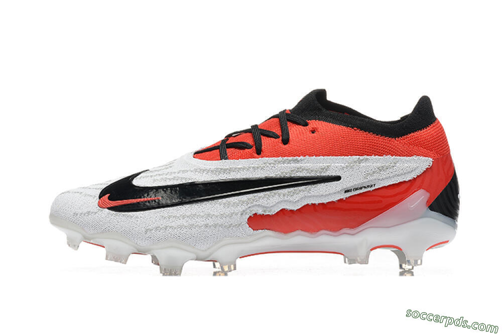 Nike Phantom GX Elite FG Low-Tops Football Boots - White/Red/Black 2