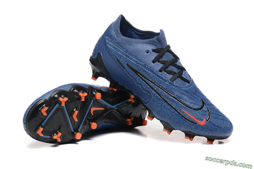 Nike Phantom GX Elite FG Low-Tops Football Boots - Blue/Orange/Black 4