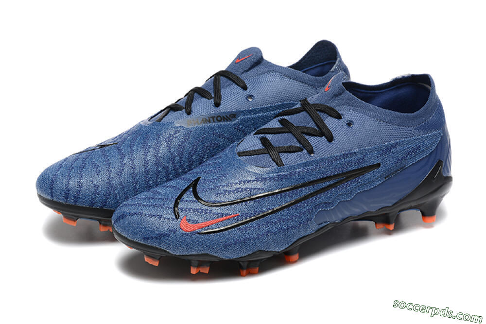 Nike Phantom GX Elite FG Low-Tops Football Boots - Blue/Orange/Black 9