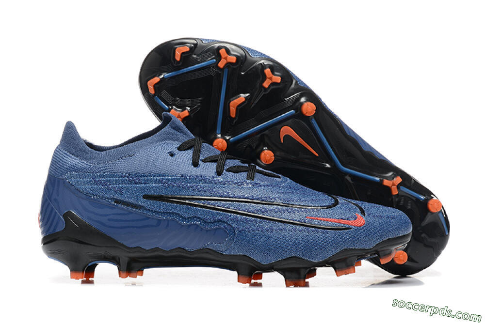 Nike Phantom GX Elite FG Low-Tops Football Boots - Blue/Orange/Black 1