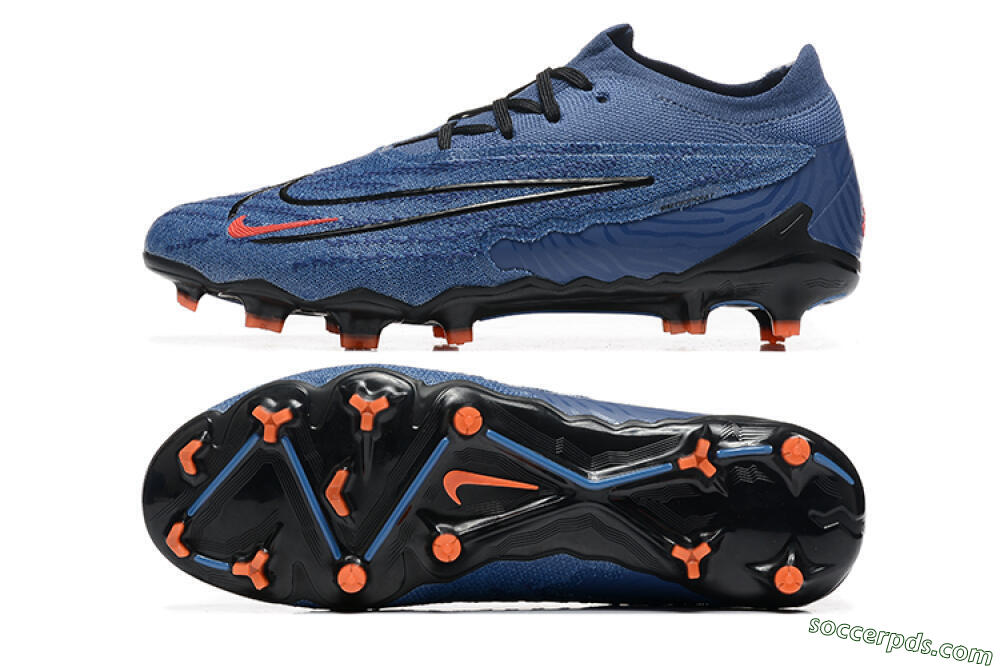 Nike Phantom GX Elite FG Low-Tops Football Boots - Blue/Orange/Black 0