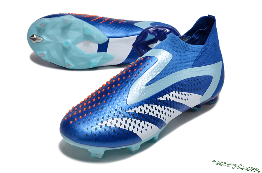 Adidas Predator Accuracy+ FG High-Tops Football Boots - Blue/White/Orange 3