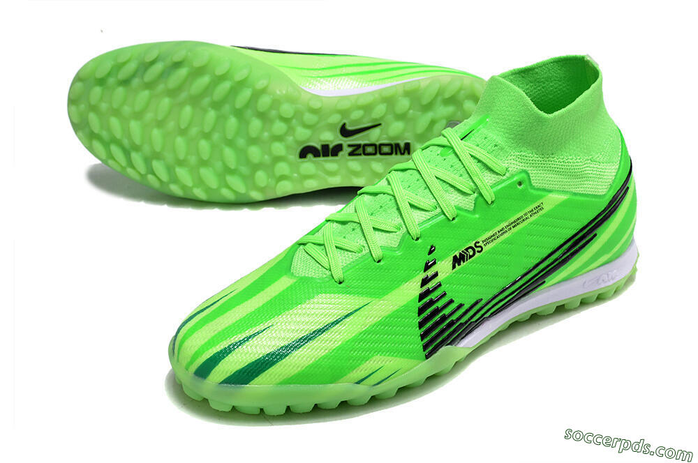 Nike Air Zoom Mercurial Superfly 9 Elite TF High-Tops Football Shoes - Green/Black/Whtie 3