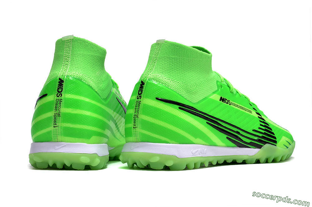 Nike Air Zoom Mercurial Superfly 9 Elite TF High-Tops Football Shoes - Green/Black/Whtie 6
