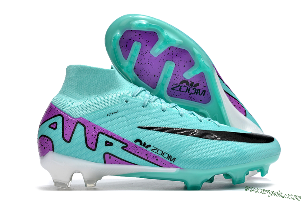 Nike Air Zoom Mercurial Superfly 9 Elite FG High-Tops Football Boots - Blue/Black/Purple 1