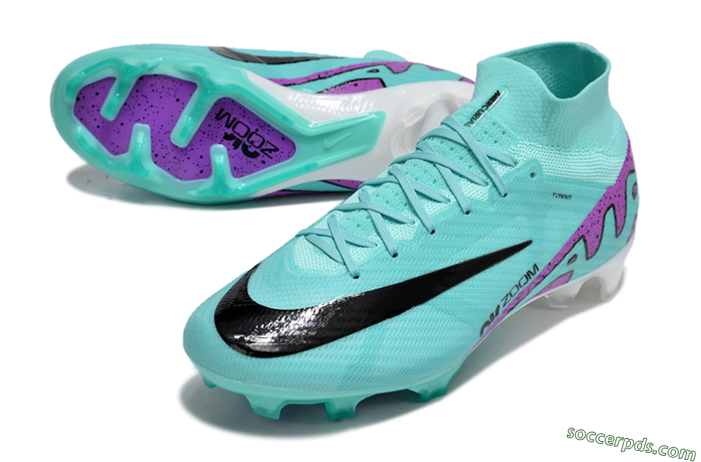Nike Air Zoom Mercurial Superfly 9 Elite FG High-Tops Football Boots - Blue/Black/Purple 3