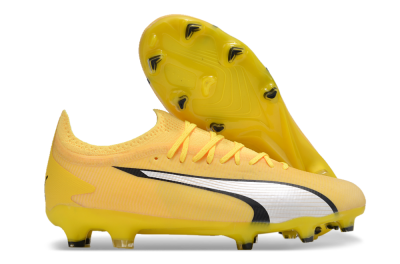 Puma Ultra Ultimate FG Low-Tops Football Boots - Yellow/White/Black