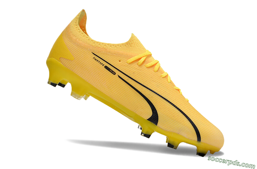 Puma Ultra Ultimate FG Low-Tops Football Boots - Yellow/White/Black 4