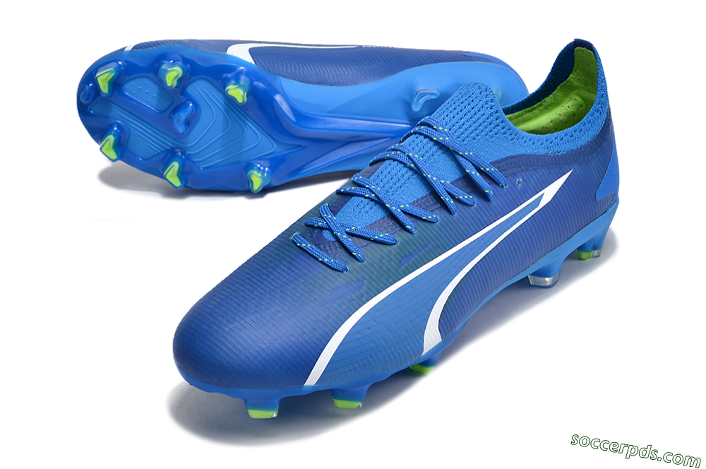 Puma Ultra Ultimate FG Low-Tops Football Boots - Blue/White/Yellow 3