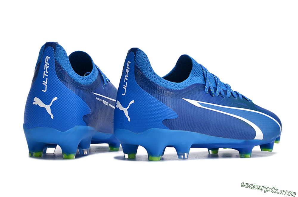 Puma Ultra Ultimate FG Low-Tops Football Boots - Blue/White/Yellow 6