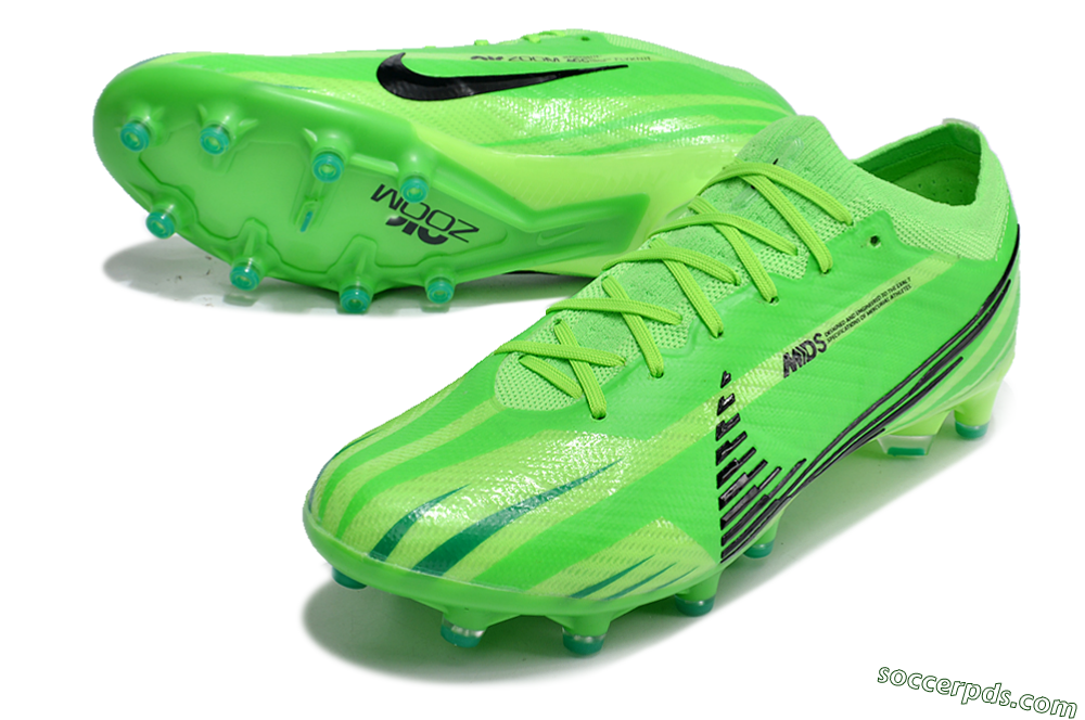 Nike Air Zoom Mercurial Vapor 15 Elite AG Low-Tops Football Boots - Green/Black 3