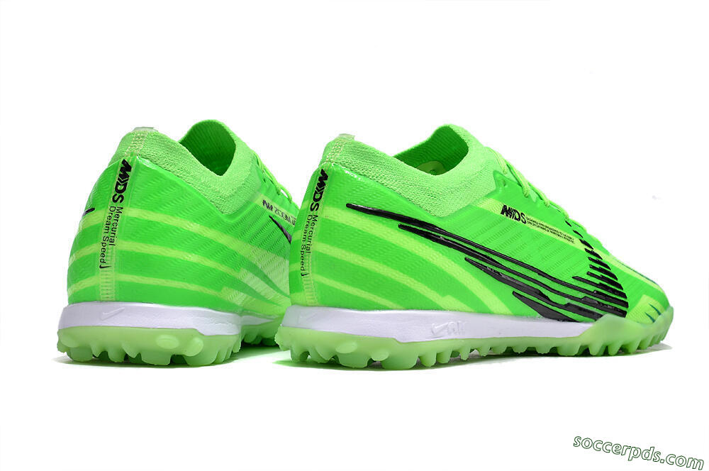 Nike Air Zoom Mercurial Vapor 15 Elite TF Low-Tops Football Shoes - Green/Black/Whtie 6